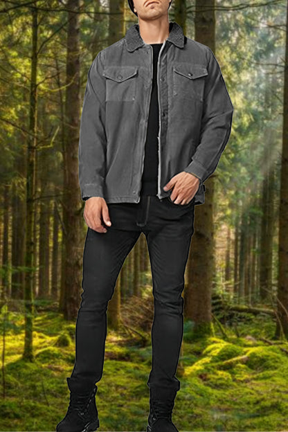 Heavyweight Sherpa Windproof Jacket With Pockets